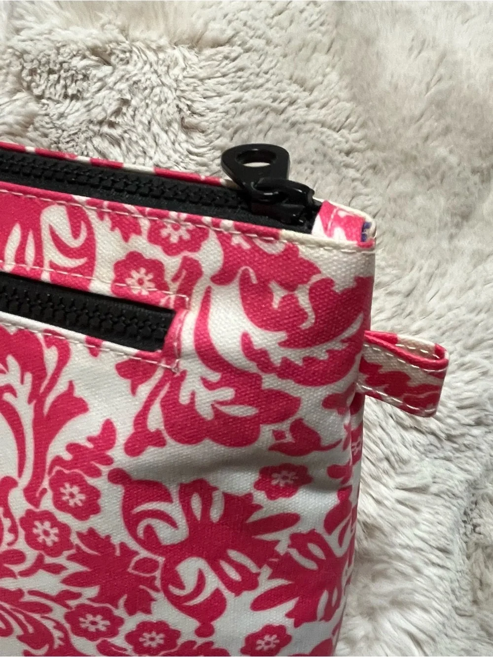 Pink Floral Makeup Organizer Pouch - Unbranded 02-21